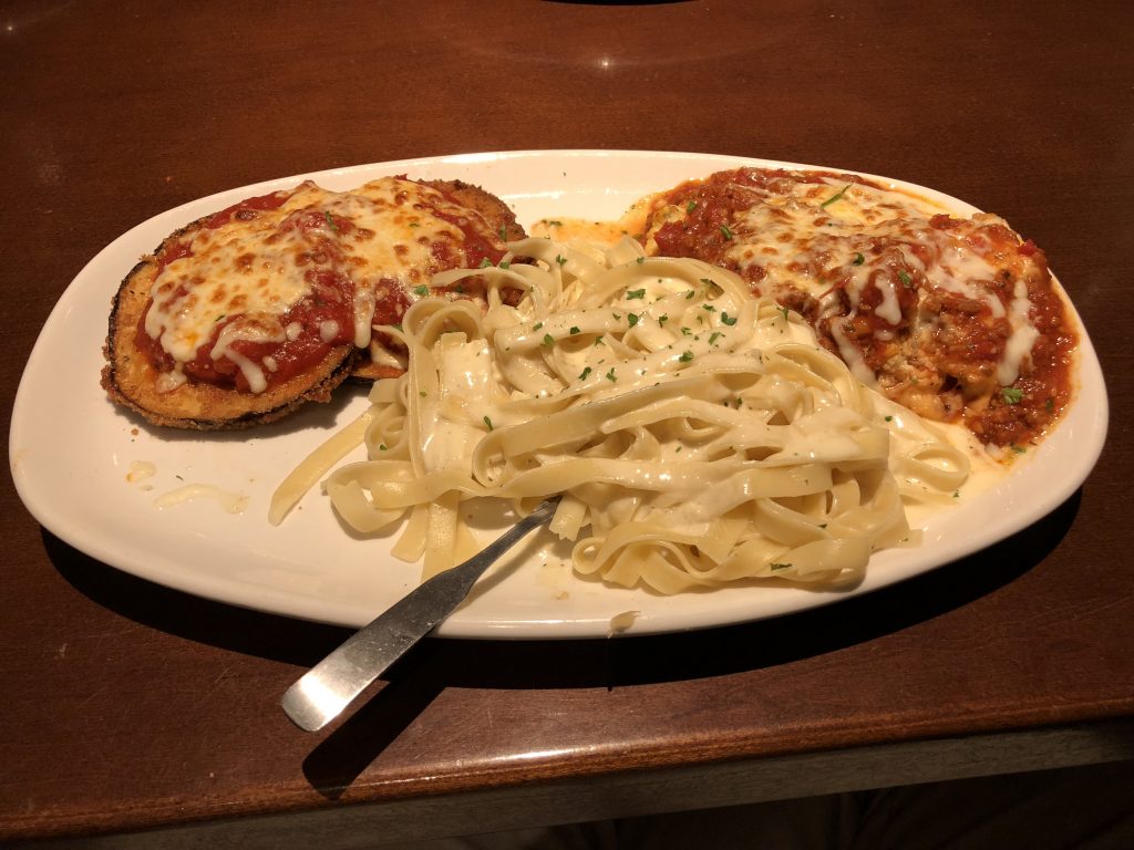 plato con fettuccine