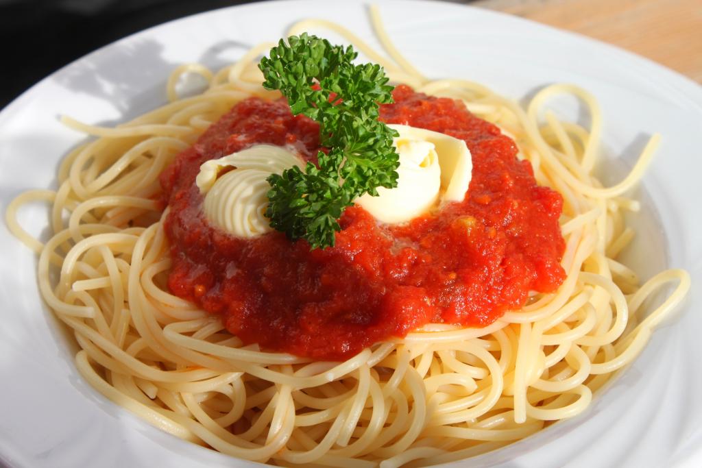 Spaghetti a la mozzarella