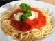 plato de spaghetti con mozzarella